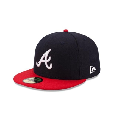 Atlanta Braves Gorra | New Era MLB Authentic Collection 59fifty Fitted Cap Mexico - Azules